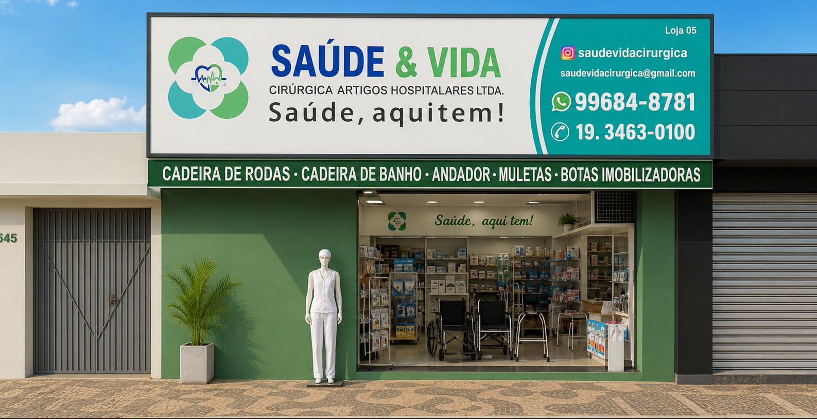Fachada Saúde & Vida Cirúrgica Santa Bárbara d'Oeste